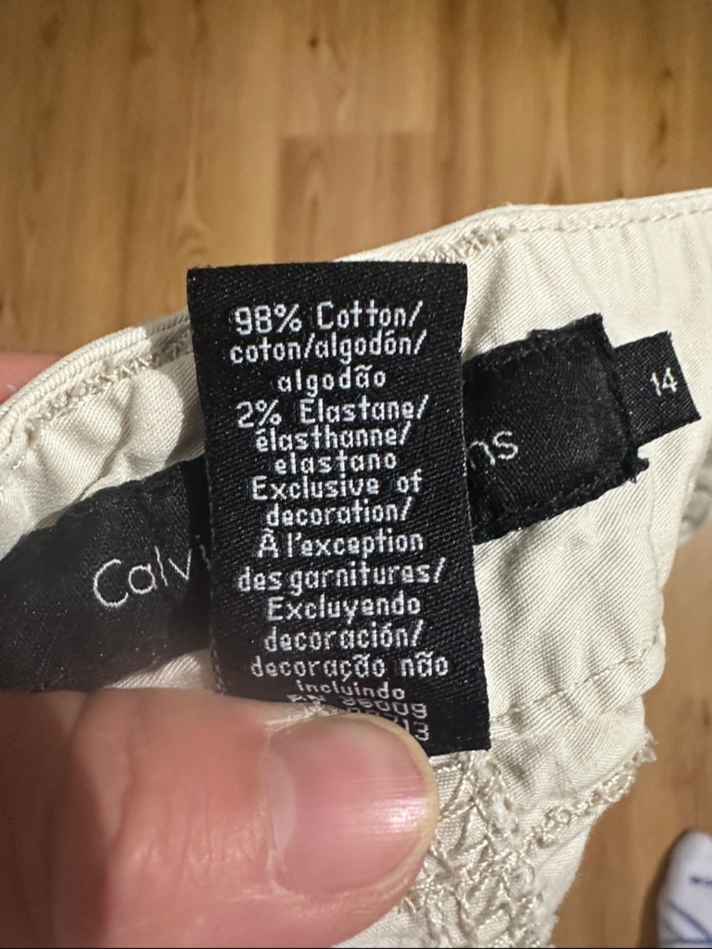 Calvin Klein Beige / Cream Shorts with Branded Waistband - Picture 8 of 8